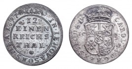 GERMANY: POMERANIA - SWEDISH RULE. Karl XI, 1660-97. 1/12 Taler 1697, 3.41 g. KM# 343. About uncirculated.