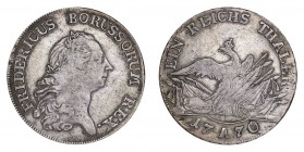 GERMANY: PRUSSIA. Friedrich II (the Great), 1740-86. Taler 1770-A, Berlin. 22.2 g. Mintage 620,767. KM# 306. Very fine.