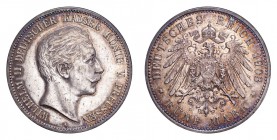 GERMANY: PRUSSIA. Wilhelm II, 1888-1918. 5 Mark 1903-A, Berlin. J.104. Extremely fine with some toning.