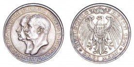 GERMANY: PRUSSIA. Wilhelm II, 1888-1918. 3 Mark 1911-A, Berlin. J.108. University of Breslau 1811-1911. Uncirculated.