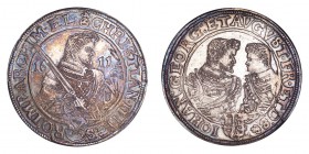 GERMANY: SAXONY-ALBERTINE. Christian II with Johan Georg & August, 1591-1611. Taler 1611, Dresden. Davenport 7566, Kahnt 228, KM# 24. En exceptional e...