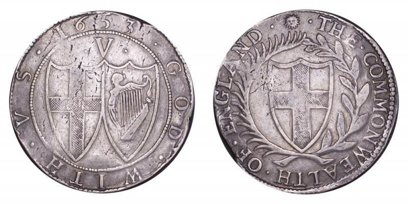 GREAT BRITAIN. Commonwealth (republic), 1649-60. Crown 1653, London. ESC-6; S-32...