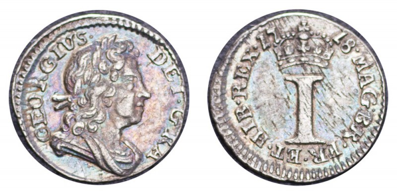 GREAT BRITAIN. George I, 1714-27. Penny 1718, London. S-3657. Extremely fine.