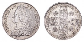 GREAT BRITAIN. George II, 1727-60. Half-Crown 1745, London. S.3694. Old bust, NONO on edge. Nearly extremely fine, with underlying lustre. This lot ca...
