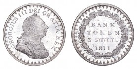 GREAT BRITAIN: BANK OF ENGLAND ISSUE. George III, 1760-1820. Three Shillings 1811, London. S.3769. Near FDC. This lot can be viewed in our YouTube cha...