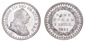 GREAT BRITAIN: BANK OF ENGLAND ISSUE. George III, 1760-1820. Three Shillings 1811, London. S.3769. Uncirculated. This lot can be viewed in our YouTube...