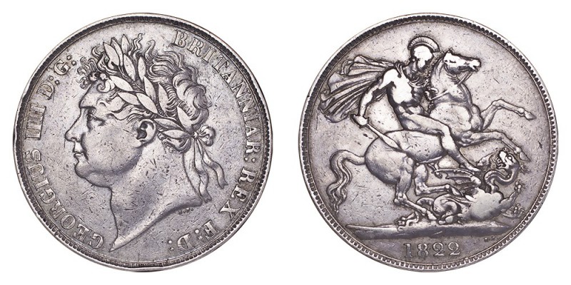 GREAT BRITAIN. George IV, 1820-30. Crown 1822, London. 28.28 g. Mintage 125,000....