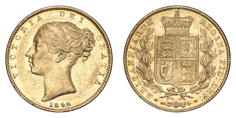 GREAT BRITAIN. Victoria, 1837-1901. Gold Sovereign 1846, London. 7.99 g. S.3852....