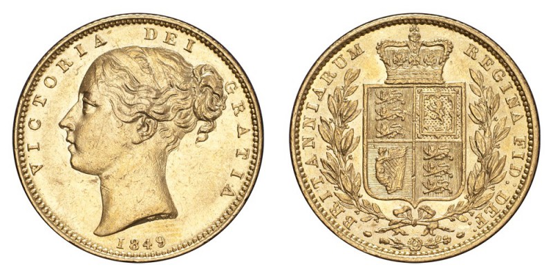 GREAT BRITAIN. Victoria, 1837-1901. Gold Sovereign 1849, London. Roman I. S.3852...