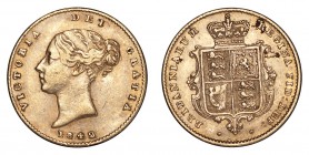 GREAT BRITAIN. Victoria, 1837-1901. Gold Half-Sovereign 1842, London. 3.99 g. Very fine.