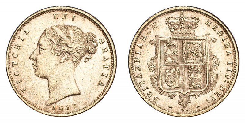 GREAT BRITAIN. Victoria, 1837-1901. Gold Half-Sovereign 1877, London. 4 g. Minta...
