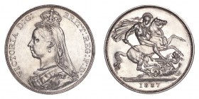 GREAT BRITAIN. Victoria, 1837-1901. Crown 1887, London. 28.28 g. Mintage 173,000. KM# 765; S-3921. Extremely fine.