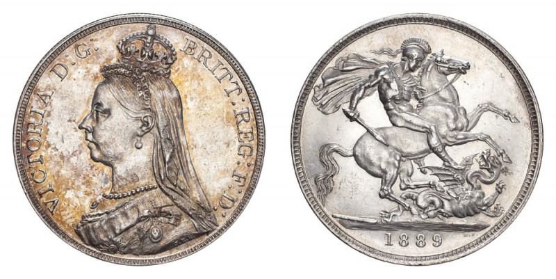 GREAT BRITAIN. Victoria, 1837-1901. Crown 1889, London. 28.28 g. S-3921. Lovely ...