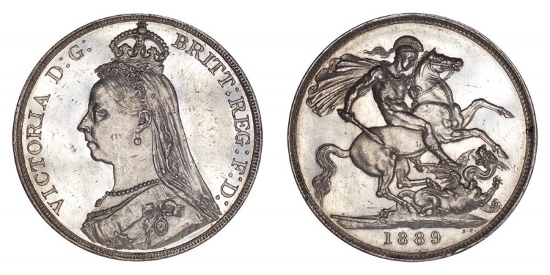 GREAT BRITAIN. Victoria, 1837-1901. Crown 1889, London. 28.28 g. Mintage 1,807,0...