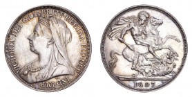GREAT BRITAIN. Victoria, 1837-1901. Crown 1897, London. 28.28 g. S-3937. About uncirculated.