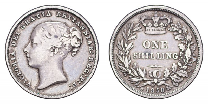 GREAT BRITAIN. Victoria, 1837-1901. Shilling 1850, London. S.3904. Key date in t...