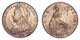 GREAT BRITAIN. Victoria, 1837-1901. Penny 1901, London. 9.4 g. Mintage 22,206,000. KM# 790, S-3961. Uncirculated.