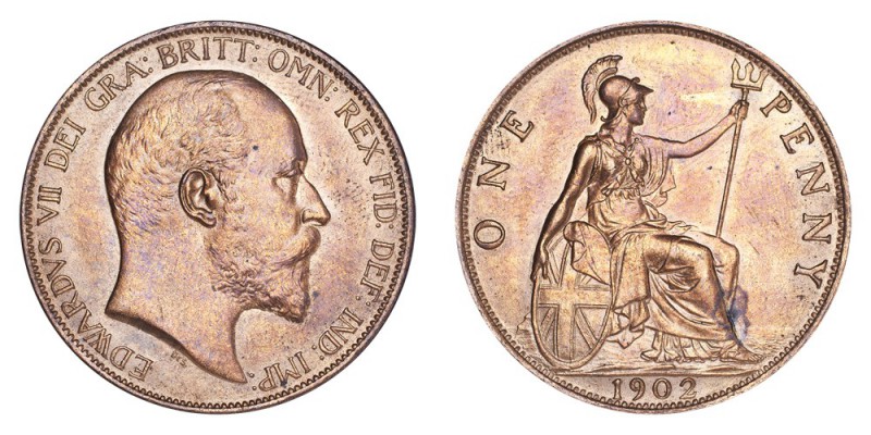 GREAT BRITAIN. Edward VII, 1901-10. Penny 1902, London. Low tide. 9.4 g. S.3990A...
