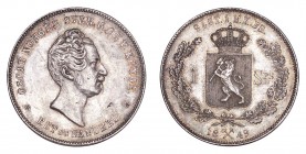 NORWAY. Oscar I, 1844-59. Speciedaler 1849, Kongsberg. 28.9 g. Mintage 114,000. KM# 317. Some friction marks on obverse but very pleasant with nice lu...