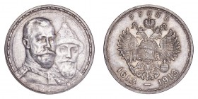 RUSSIA. Nicholas II, 1894-1917. Rouble 1913, Romanov. 20 g. Mintage 1,422,000. KM Y# 70. Extremely fine.
