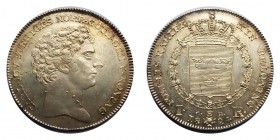 SWEDEN. Carl XIV Johan, 1818-44. Riksdaler 1824, Stockholm. 29.25 g. KM# 593. Slightest weakness in the centre, otherwise choice with a light toning. ...