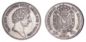 SWEDEN. Carl XIV Johan, 1818-44. Riksdaler 1841, Stockholm. 34 g. Mintage 549,188. KM# 632, Dav# 352. Very fine.
