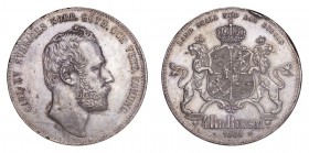 SWEDEN. Carl XV, 1859-72. 4 Riksdaler riksmynt 1864, Stockholm. 34 g. Mintage 534,735. KM# 711. About extremely fine.