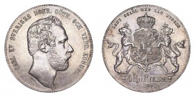 SWEDEN. Carl XV, 1859-72. 4 Riksdaler riksmynt 1869, Stockholm. 34 g. Mintage 314,227. KM# 711. Good very fine.