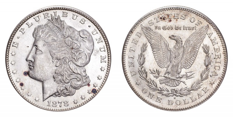 UNITED STATES. Morgan Dollar, 1878-1921. Dollar 1878, 26.73 g. KM# 110. Mint sta...