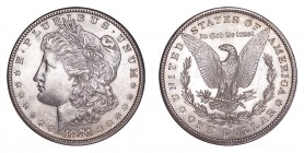 UNITED STATES. Morgan Dollar, 1878-1921. Dollar 1881-S, San Fransisco. 26.7 g. Mintage 12,760,000. KM# 110. Uncirculated.