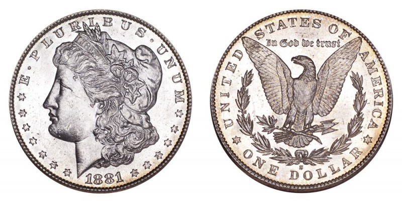 UNITED STATES. Morgan Dollar, 1878-1921. Dollar 1881-S, San Fransisco. 26.73 g. ...