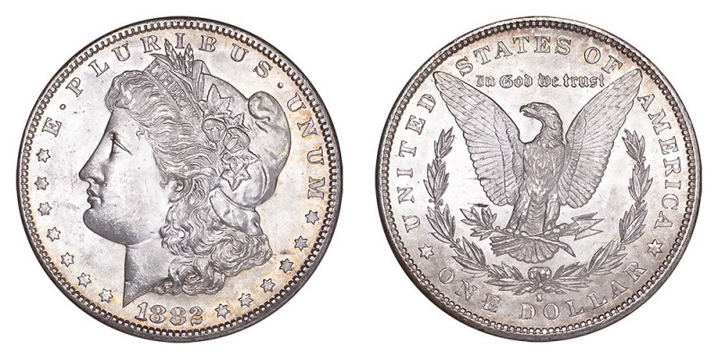 UNITED STATES. Morgan Dollar, 1878-1921. Dollar 1882-S, San Fransisco. 26.7 g. M...