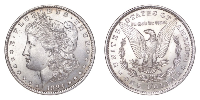 UNITED STATES. Morgan Dollar, 1878-1921. Dollar 1884-O, New Orleans. 26.73 g. Mi...