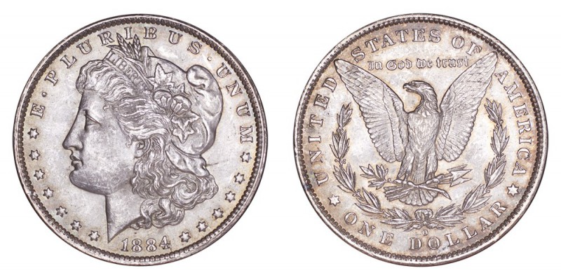 UNITED STATES. Morgan Dollar, 1878-1921. Dollar 1884-O, New Orleans. 26.73 g. Mi...
