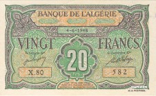 Algeria [#103, UNC] 20 francs Type 1946