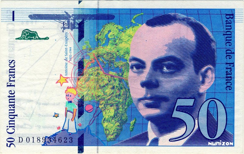 France, 50 francs Type 1992 Saint-Exupéry, P.157Ab, F73.01c, D 18934623, 1905-06...