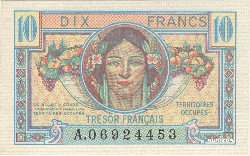 France, 10 francs Trésor Français Type 1947, P.M7, VF30.01, 06924453, 1947, 1 lé...