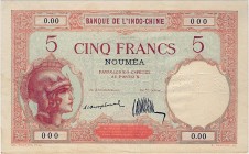 New Caledonia [#36, AU] 5 francs Type 1926