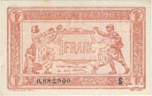 France [#M5, UNC] 1 franc Trésorerie aux armées Type 1919