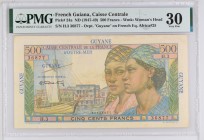 French Guiana [#24, VF+] 500 francs Pointe à Pitre Type 1946