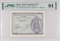 Algeria [#92, UNC] 20 francs Type 1943
