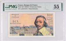 France [#142, AU] 10 nouveaux francs Type 1959 Richelieu