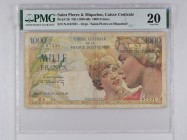 Saint-Pierre-and-Miquelon [#28, F+] 1000 francs Union Française Type 1946 modifié