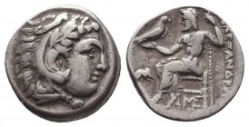 KINGDOM of MACEDON. Alexander III 'the Great', 327-323 BC.AR Drachm.
Condition: Very Fine

Weight: 4,13 gram
Diameter: 17,5 mm