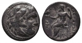 KINGDOM of MACEDON. Alexander III 'the Great', 327-323 BC.AR Drachm.
Condition: Very Fine

Weight: 4,00 gram
Diameter: 17 mm