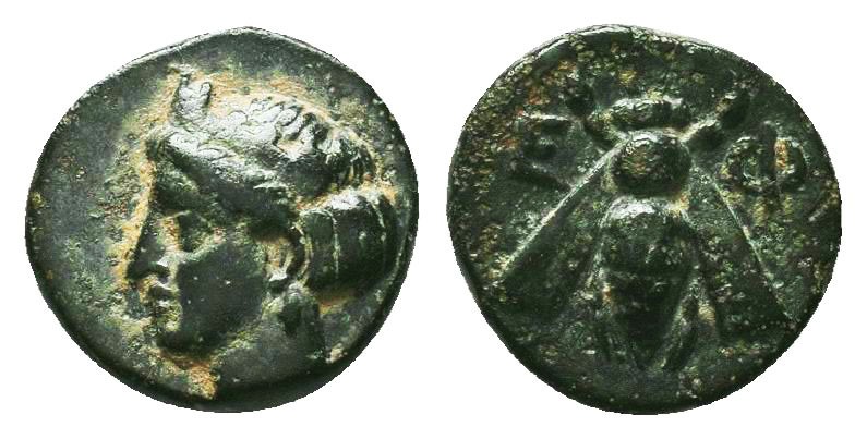 IONIA. Ephesos. Ae (Circa 375-325 BC).
Condition: Very Fine

Weight: 1,29 gram
D...