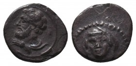 Greek Obol, Ca. 350-300 BC. AR
Condition: Very Fine

Weight: 0,66 gram
Diameter: 10 mm