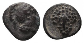 Greek Obol, Ca. 350-300 BC. AR
Condition: Very Fine

Weight: 0,68 gram
Diameter: 10 mm