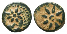 PONTOS. Uncertain probably Amisos. Ae. Struck under Mithradates VI (Circa 119-100 BC).
Obv: Eight-pointed star; above, head of horse right.
Rev: Seven...