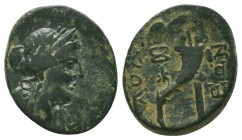 Greek Coins, circa 133-103 BC. AE. 
Condition: Very Fine

Weight: 5,66 gram
Diameter: 21 mm